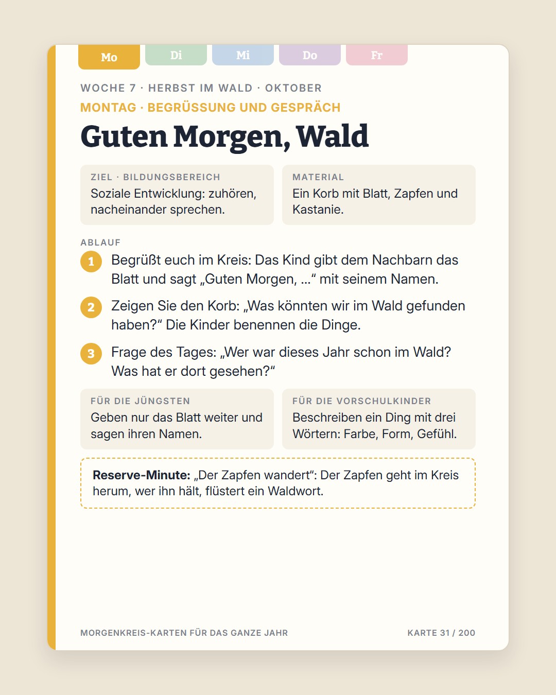 Morgenkreis-Karten · 1
